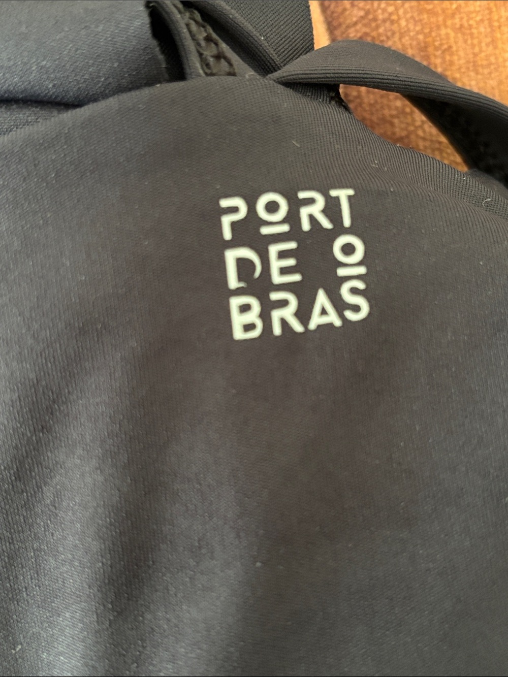 EUC XS Port de Bras Cross Ruffle Crop top black and chantilly sports bra - Picture 6 of 7